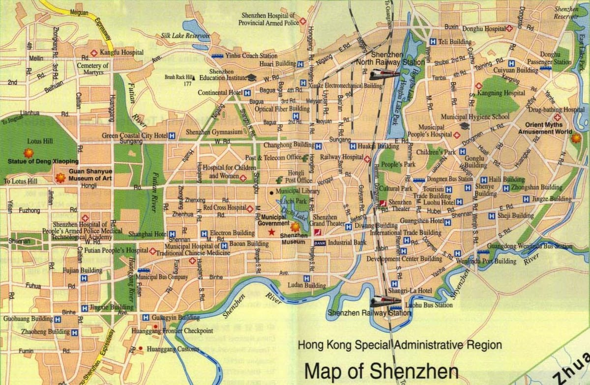 深センの世界地図