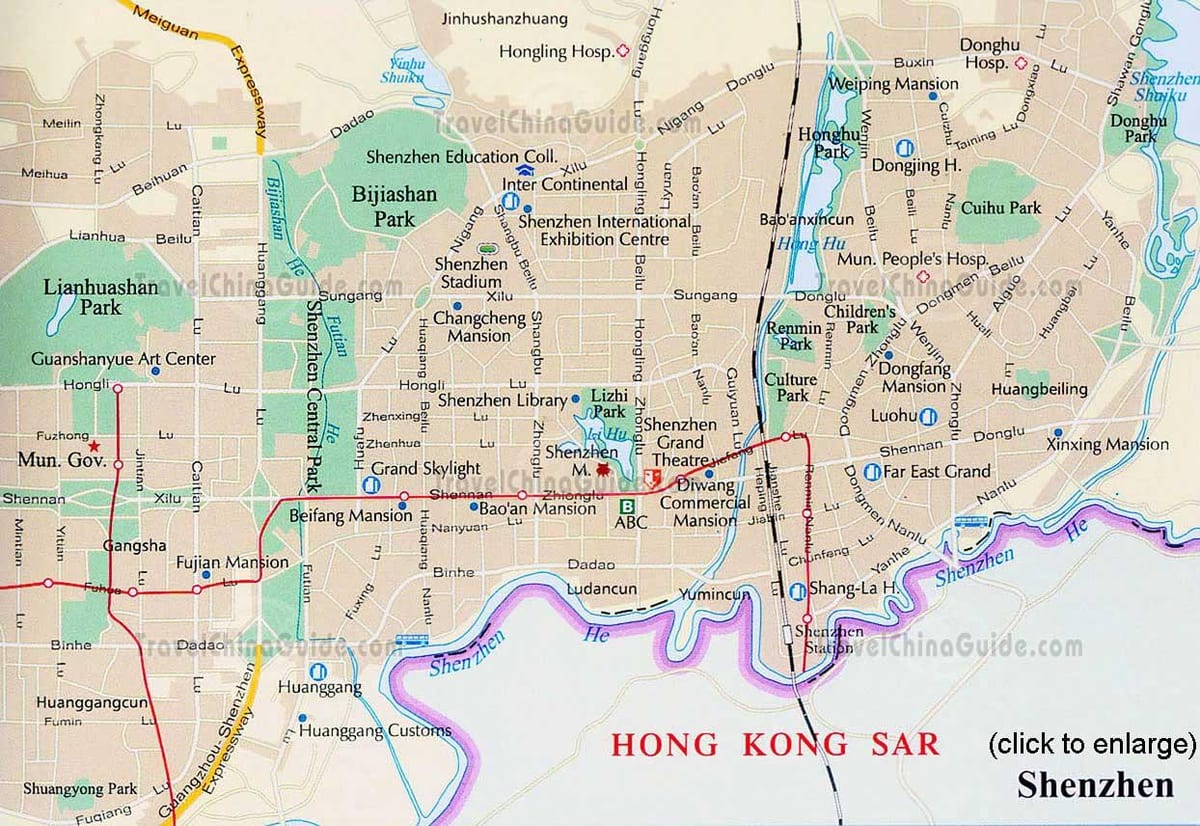 広東省深セン中国地図