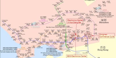 地図の深センエレクトロニクス市場