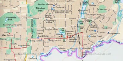 広東省深セン中国地図
